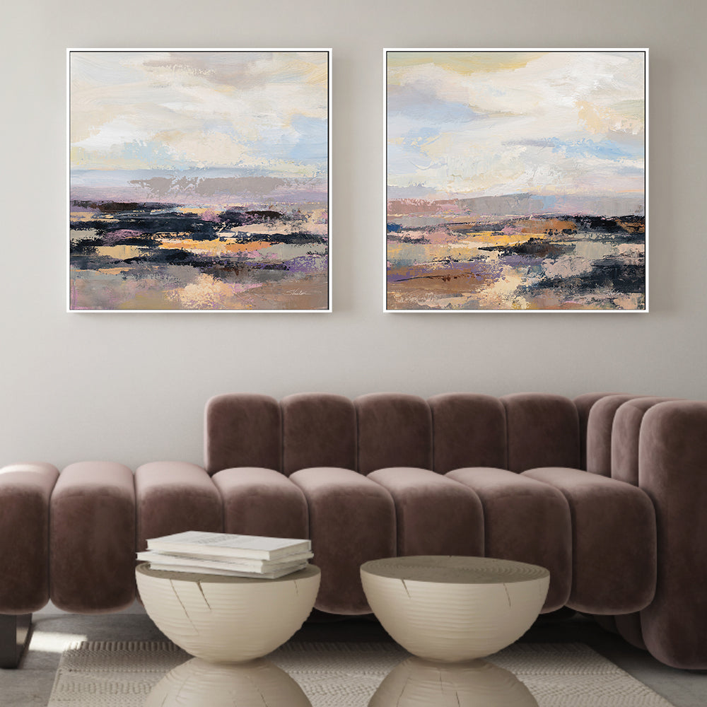 wall-art-print-canvas-poster-framed-Road at Dusk, Style A & B, Set Of 2 , By Silvia Vassileva-2