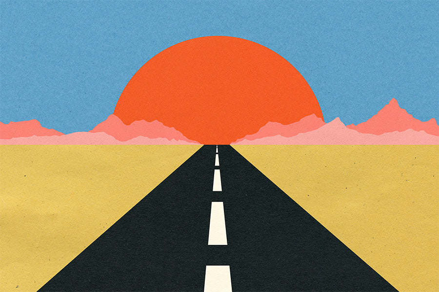 wall-art-print-canvas-poster-framed-Road To Sun-1