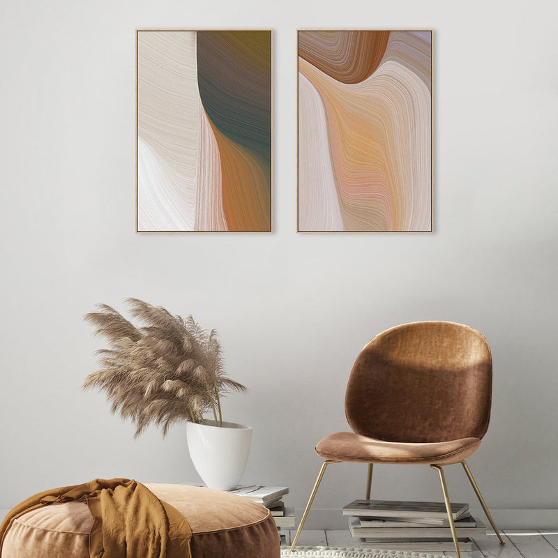 wall-art-print-canvas-poster-framed-Rock Waves, Style B, Set Of 2-by-Gioia Wall Art-Gioia Wall Art