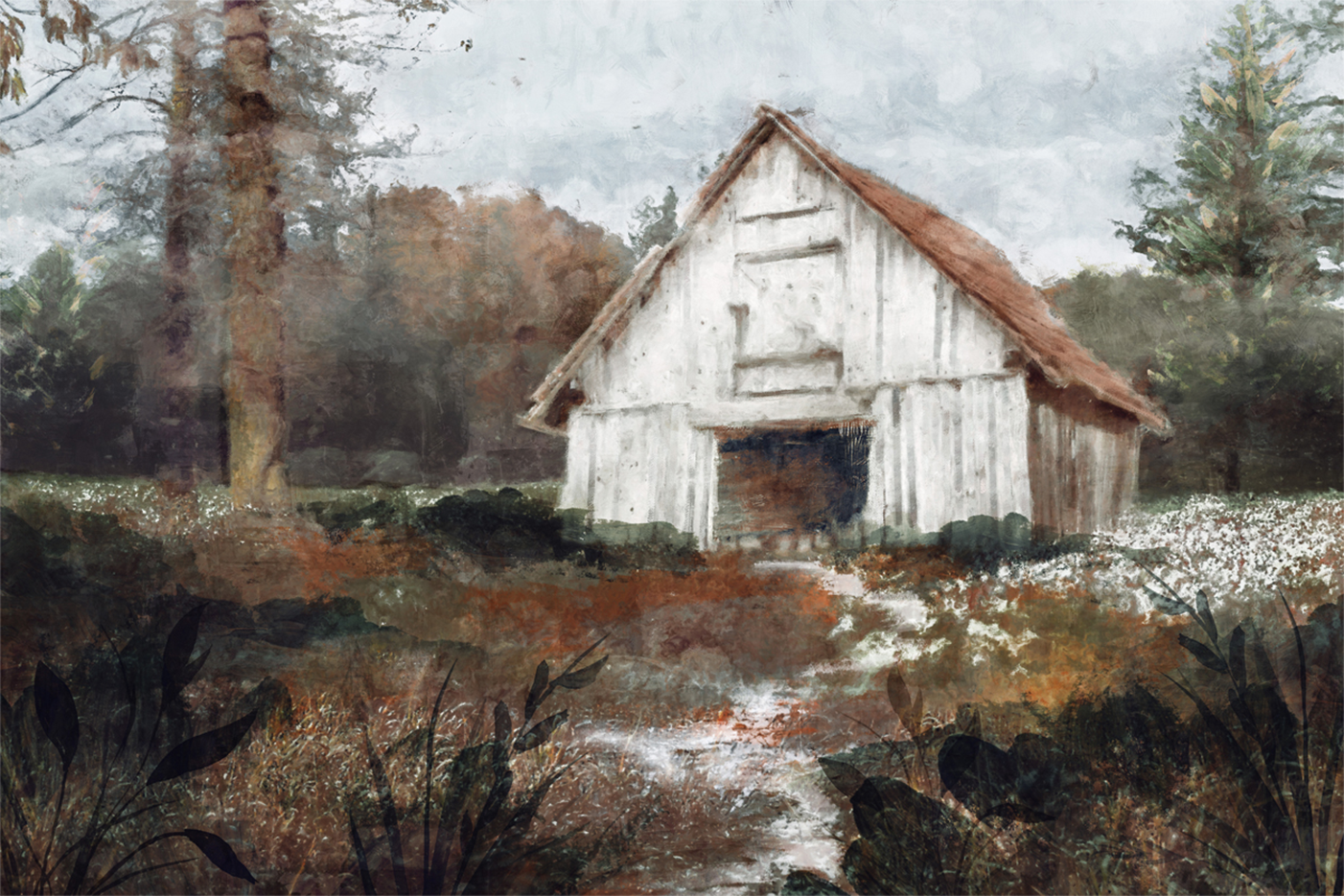 wall-art-print-canvas-poster-framed-Rusted Hearth Barn, Style B , By Nina Blue-1