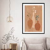 wall-art-print-canvas-poster-framed-Rustic Flower Vases , By Ivy Green Illustrations-GIOIA-WALL-ART