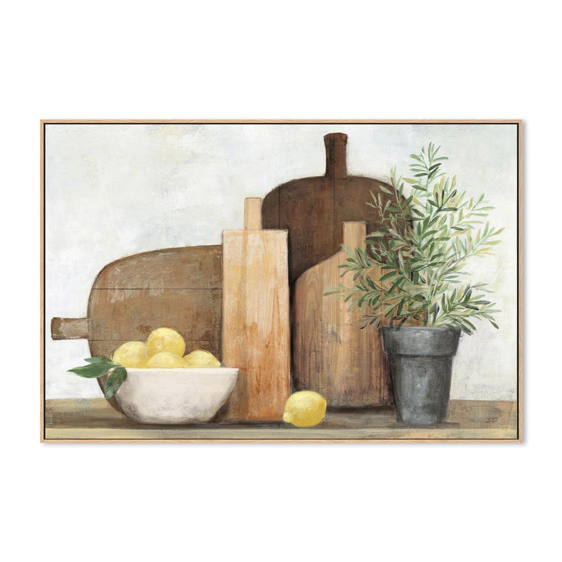 wall-art-print-canvas-poster-framed-Rustic Kitchen Brown-by-Julia Purinton-Gioia Wall Art
