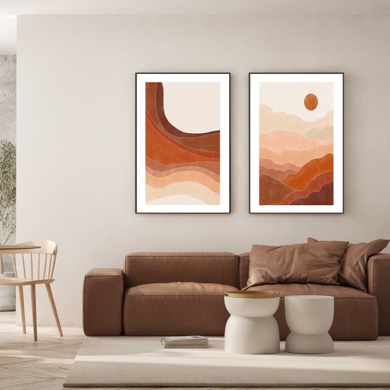 wall-art-print-canvas-poster-framed-Rustic Waves, Set Of 2 , By Elena Ristova-GIOIA-WALL-ART