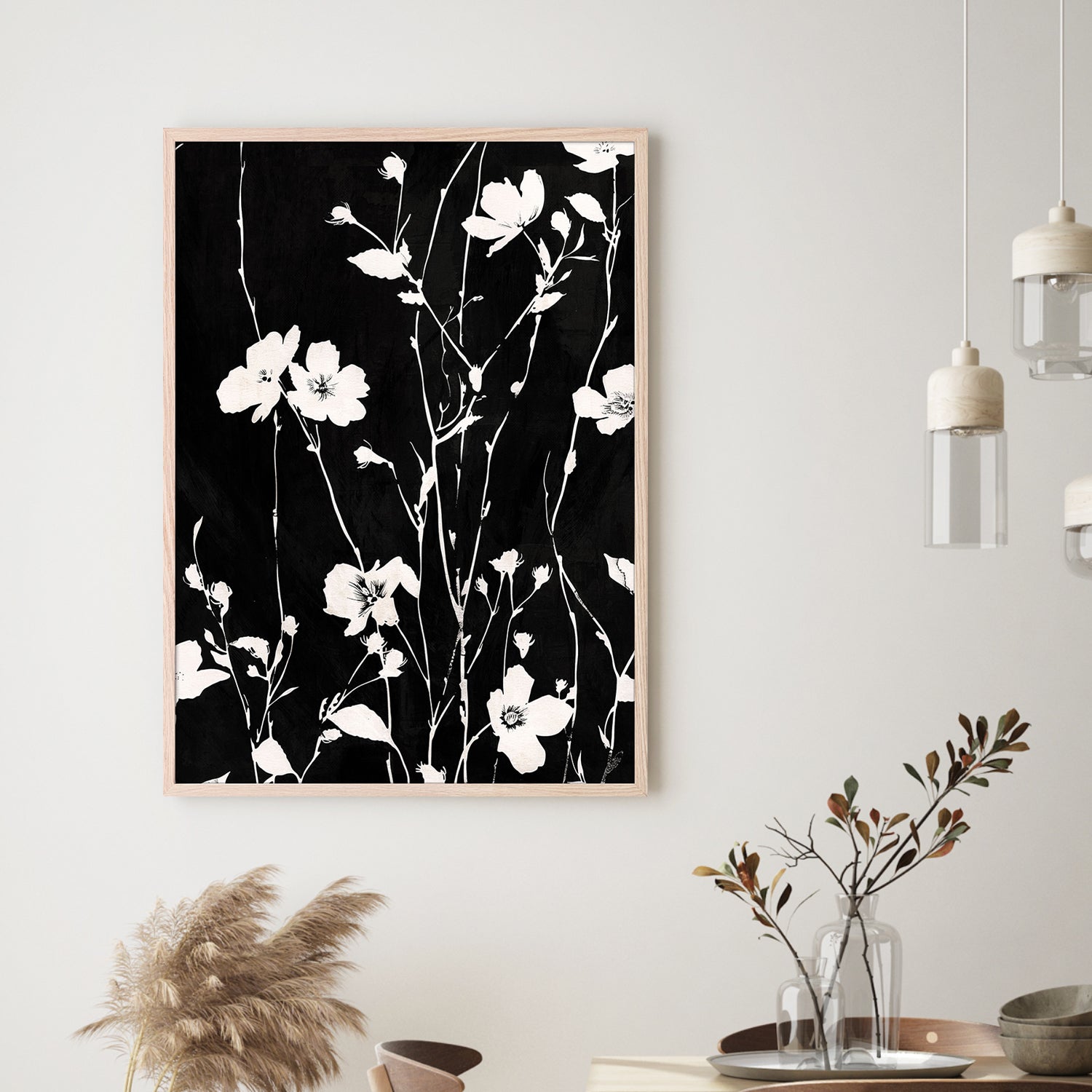 wall-art-print-canvas-poster-framed-Sable Stems, Style B-7