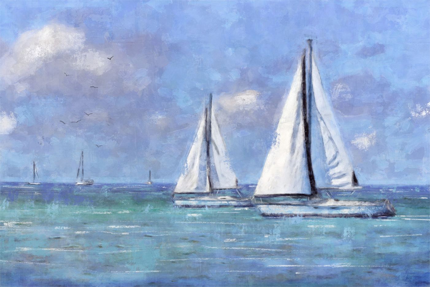 wall-art-print-canvas-poster-framed-Sailing Day , By Nina Blue-1