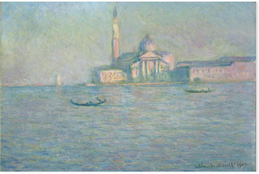 wall-art-print-canvas-poster-framed-San Giorgio Maggiore 1908 , By Monet-by-Gioia Wall Art-Gioia Wall Art