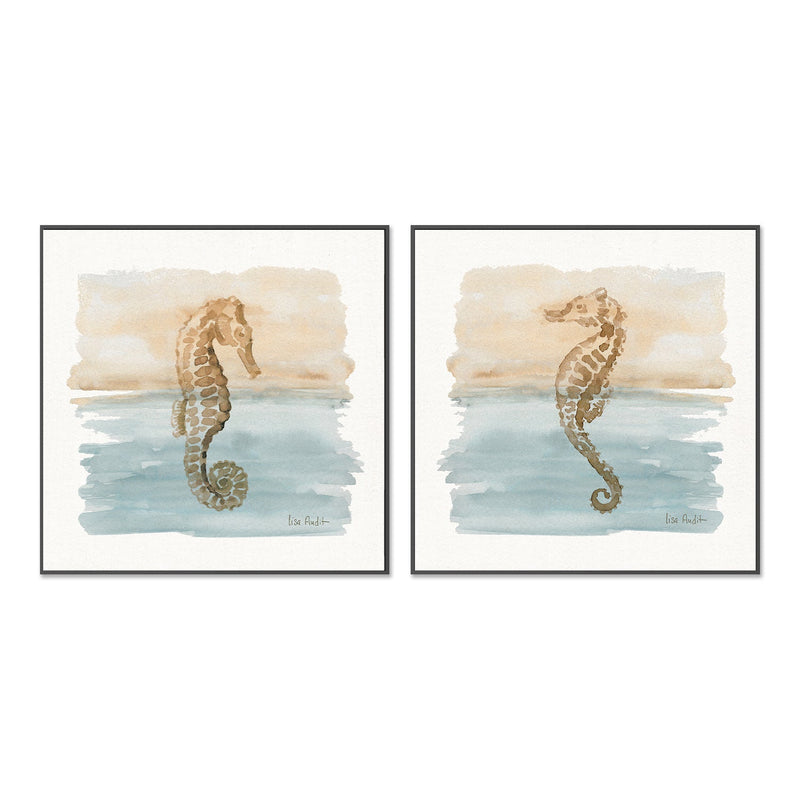 wall-art-print-canvas-poster-framed-Sand And Sea, Style A & B, Set Of 2 , By Lisa Audit-GIOIA-WALL-ART