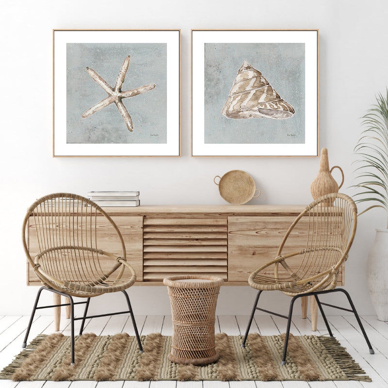 wall-art-print-canvas-poster-framed-Sand And Seashells, Style C & D, Set Of 2 , By Lisa Audit-GIOIA-WALL-ART