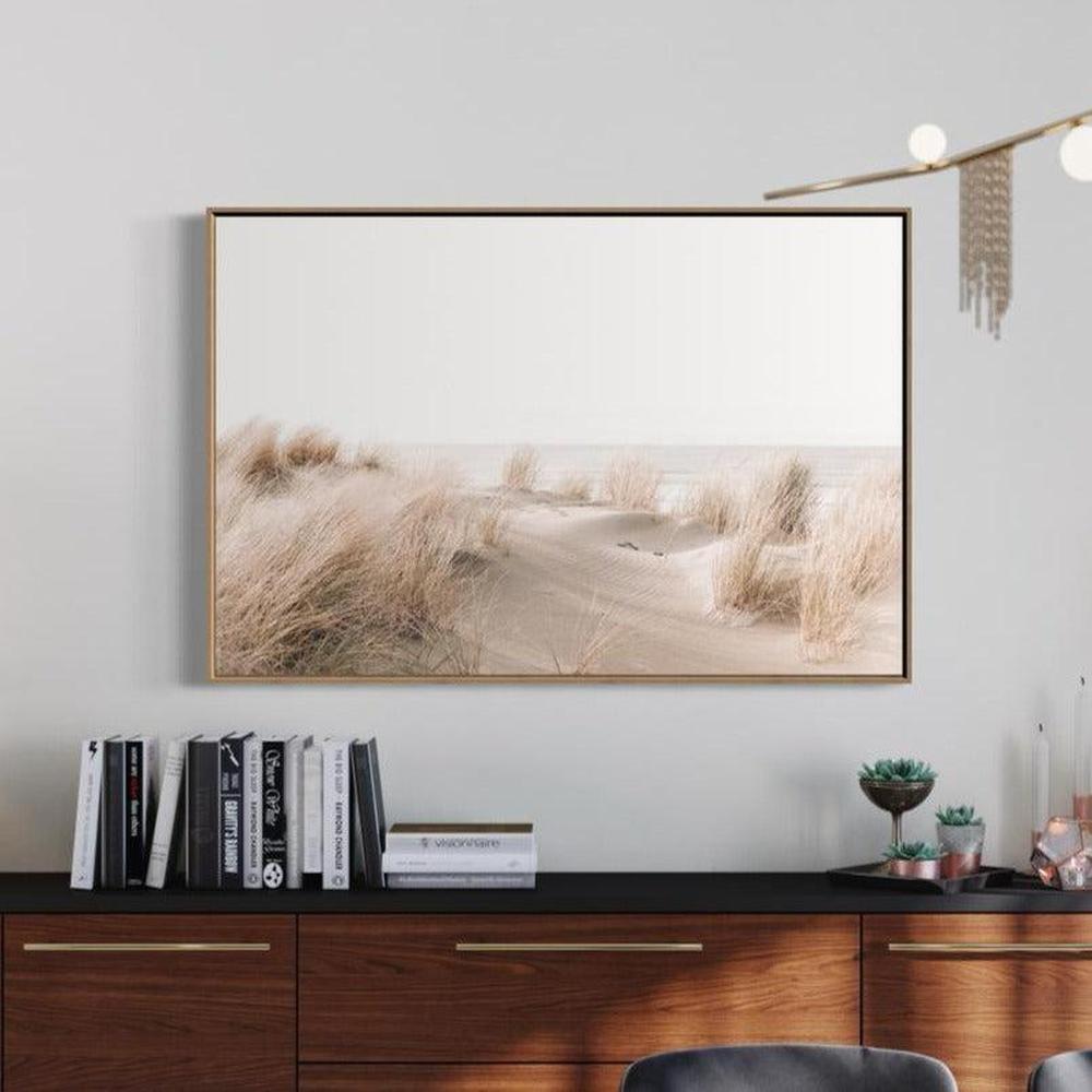 wall-art-print-canvas-poster-framed-Sand Dune And Grass By The Beach, Soft Tone-by-Gioia Wall Art-Gioia Wall Art