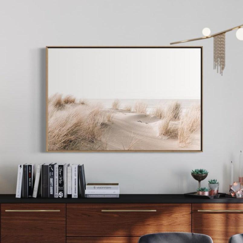 wall-art-print-canvas-poster-framed-Sand Dune And Grass By The Beach, Soft Tone-by-Gioia Wall Art-Gioia Wall Art