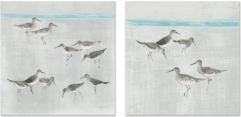 wall-art-print-canvas-poster-framed-Sandpipers, Style A & B, Set Of 2 , By Avery Tilmon-GIOIA-WALL-ART