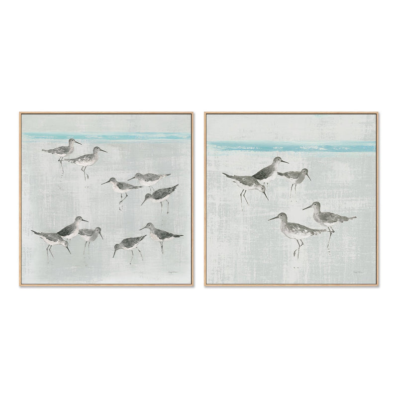 wall-art-print-canvas-poster-framed-Sandpipers, Style A & B, Set Of 2 , By Avery Tilmon-GIOIA-WALL-ART