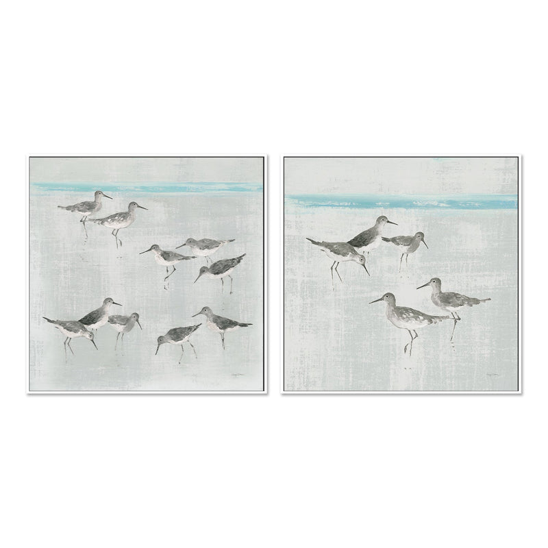 wall-art-print-canvas-poster-framed-Sandpipers, Style A & B, Set Of 2 , By Avery Tilmon-GIOIA-WALL-ART
