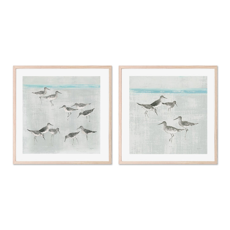 wall-art-print-canvas-poster-framed-Sandpipers, Style A & B, Set Of 2 , By Avery Tilmon-GIOIA-WALL-ART