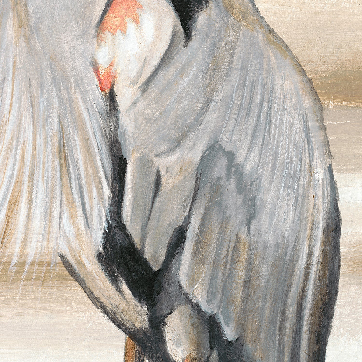 wall-art-print-canvas-poster-framed-Sandy Beach Heron, Style B-11