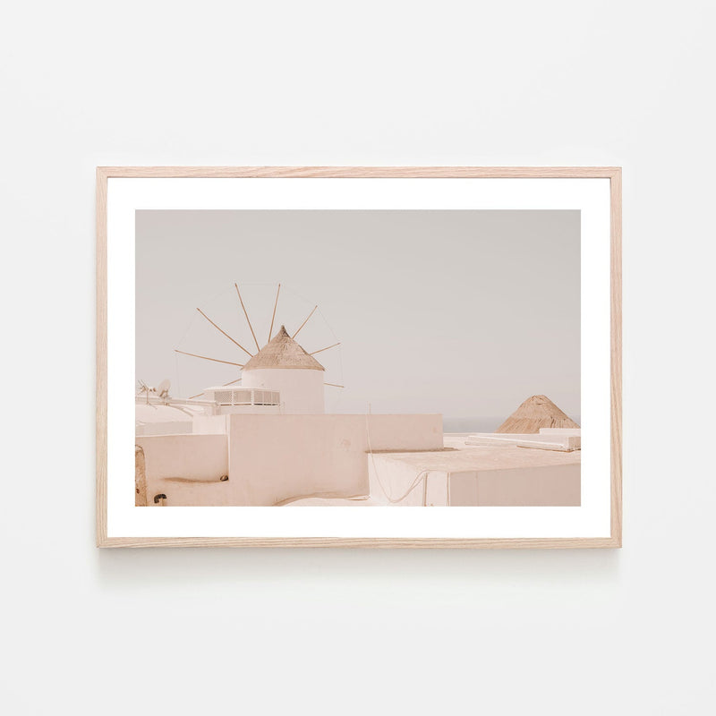 Santorini Windmill-Gioia-Prints-Framed-Canvas-Poster-GIOIA-WALL-ART