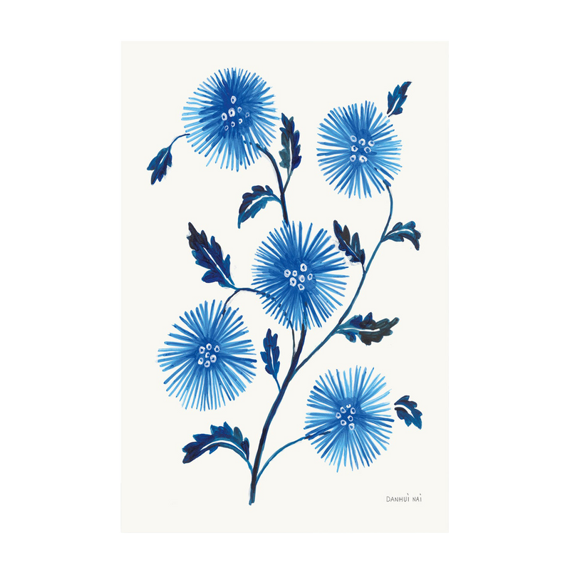 Saphire Blue Flowers, Style A , By Danhui Nai