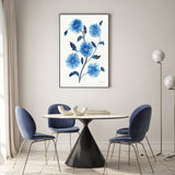 wall-art-print-canvas-poster-framed-Saphire Blue Flowers, Style A , By Danhui Nai-GIOIA-WALL-ART