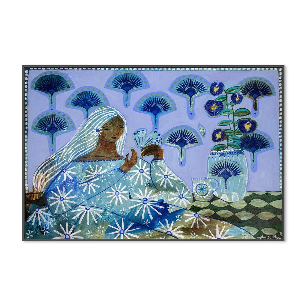 wall-art-print-canvas-poster-framed-Sapphira, Blue Butterfly Tea , By Amanda Skye-4