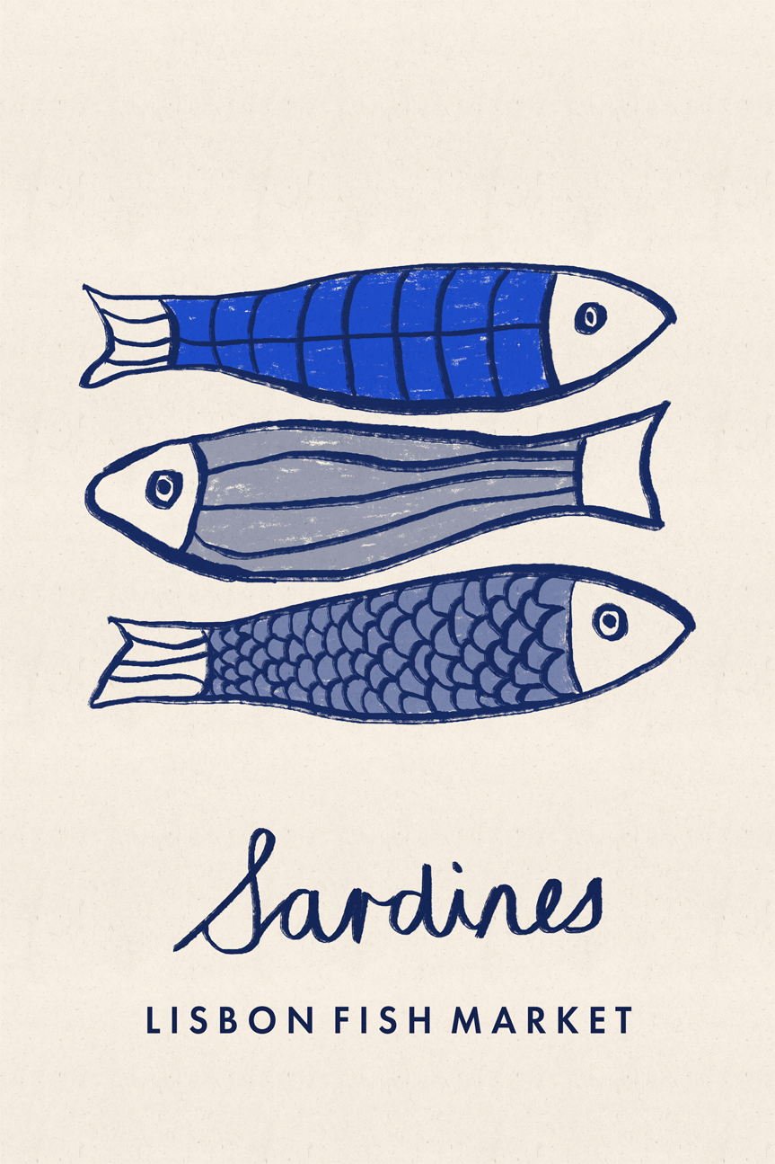 wall-art-print-canvas-poster-framed-Sardines, Lisbon Fish Market , By Lia Nell-1