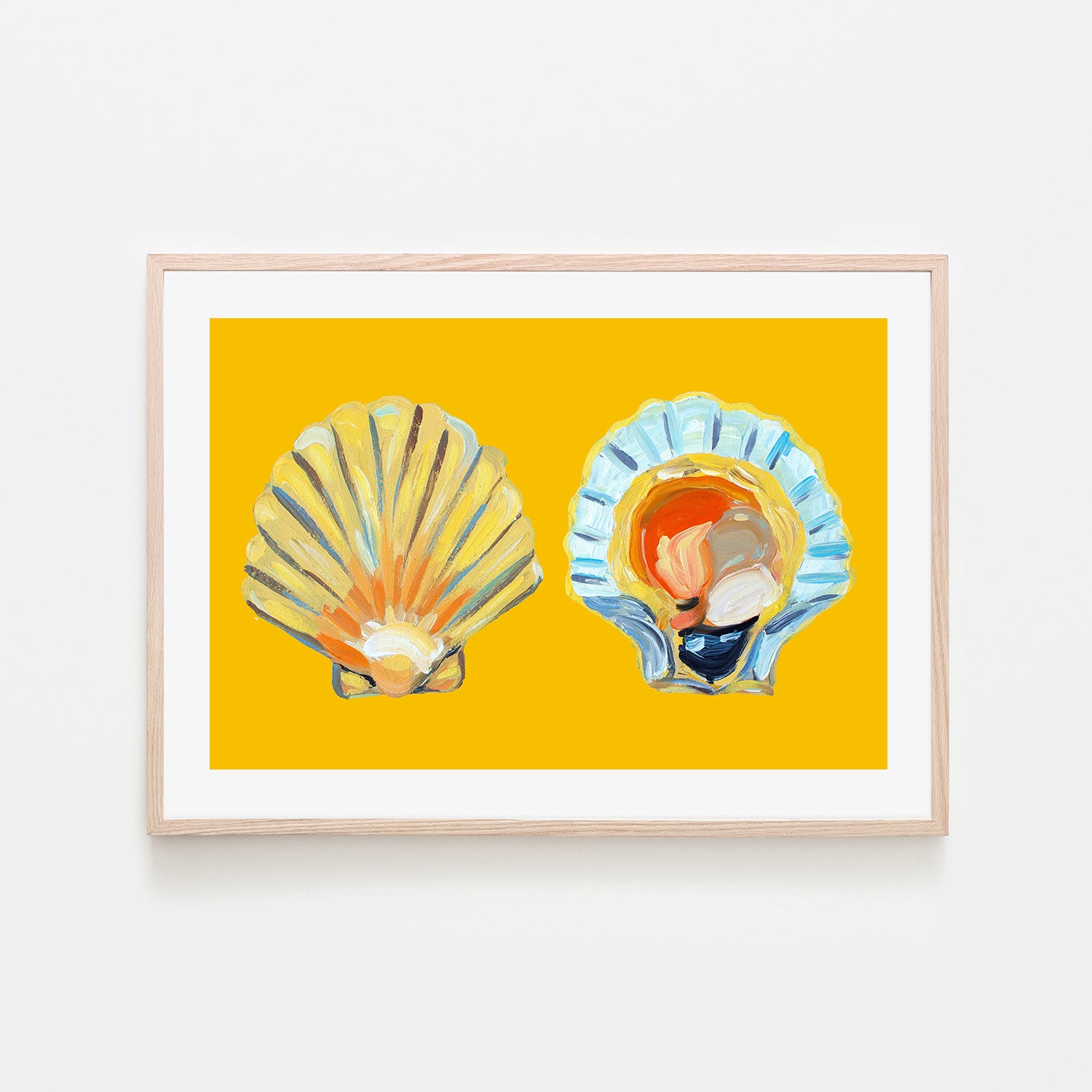 wall-art-print-canvas-poster-framed-Scallops On Yellow, Style B-6
