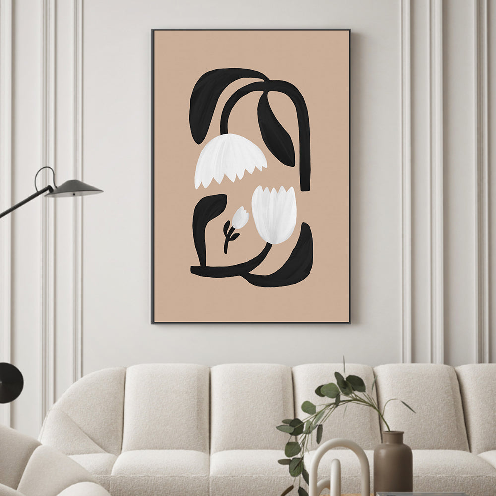 wall-art-print-canvas-poster-framed-Scandi Botanical Style C , By Pictufy-2