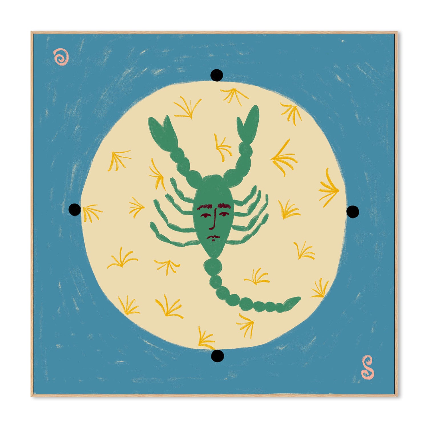 wall-art-print-canvas-poster-framed-Scorpion With A Human Face-4