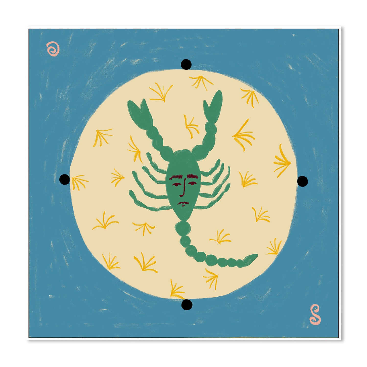 wall-art-print-canvas-poster-framed-Scorpion With A Human Face-5