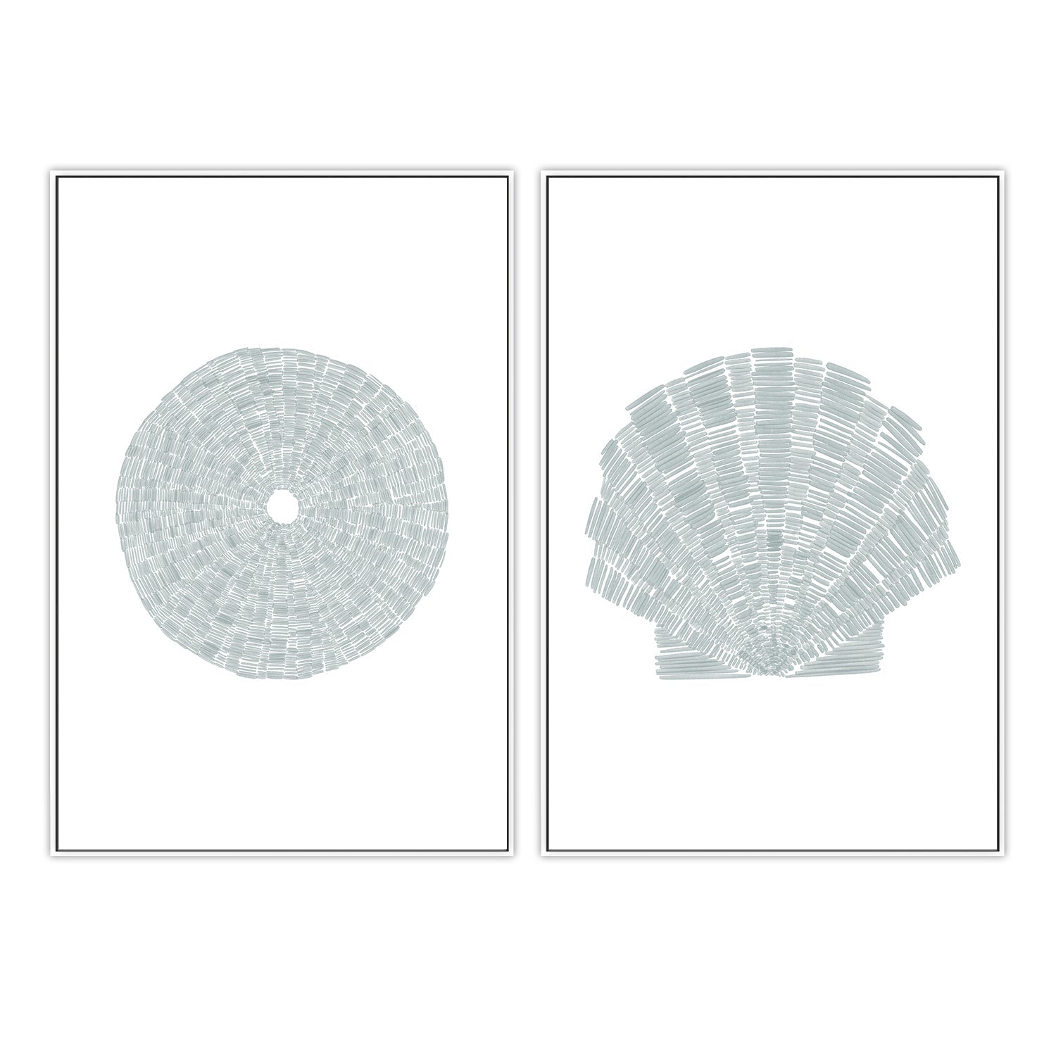 wall-art-print-canvas-poster-framed-Sea Urchin-Deconstrated Scallop Shell , Set Of 2, By Jetty Home , By Jetty Home-5