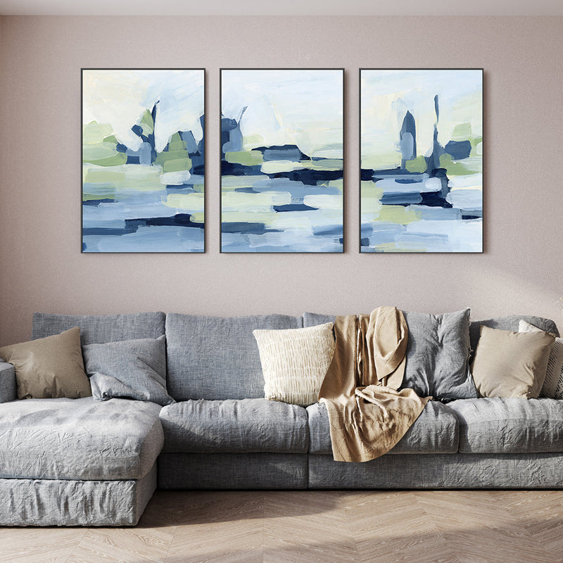 wall-art-print-canvas-poster-framed-Seafoam Mirage, Style A, B & C, Set Of 3 , By Emily Wood-2