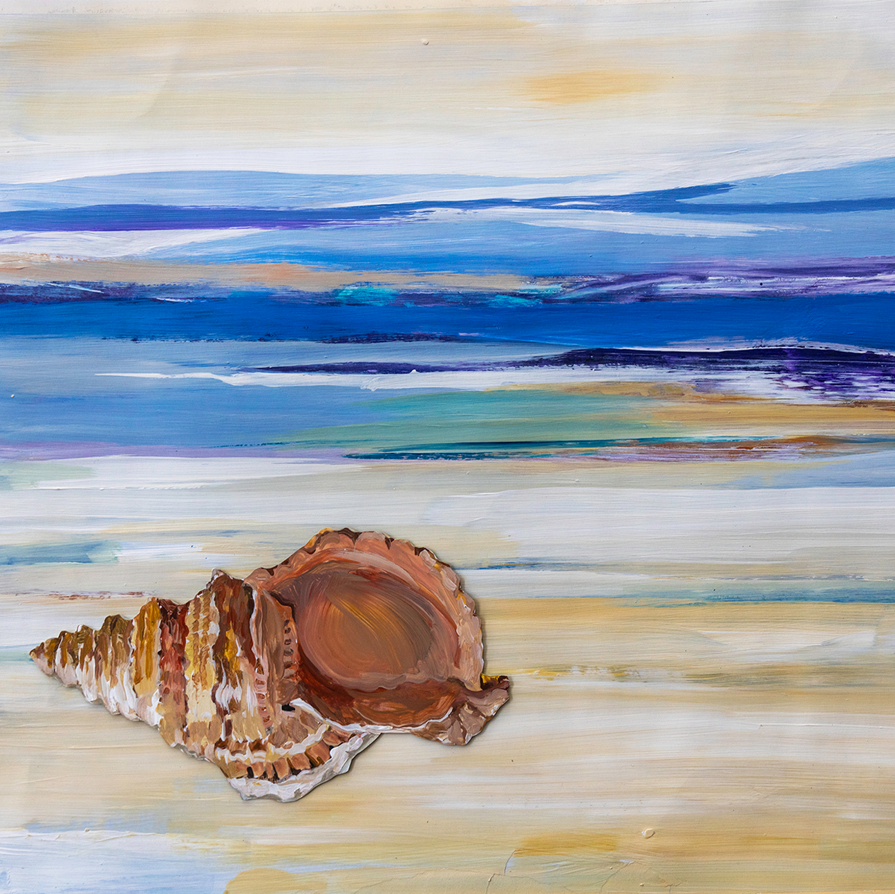 wall-art-print-canvas-poster-framed-Seashell Shore, Style A , By Amelia Aveline-1