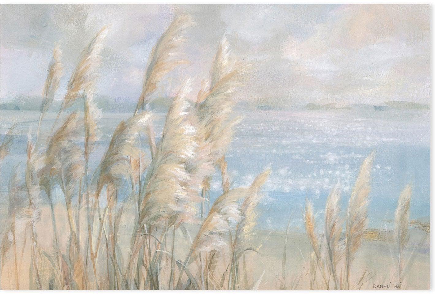 wall-art-print-canvas-poster-framed-Seaside Pampas Grass-by-Danhui Nai-Gioia Wall Art