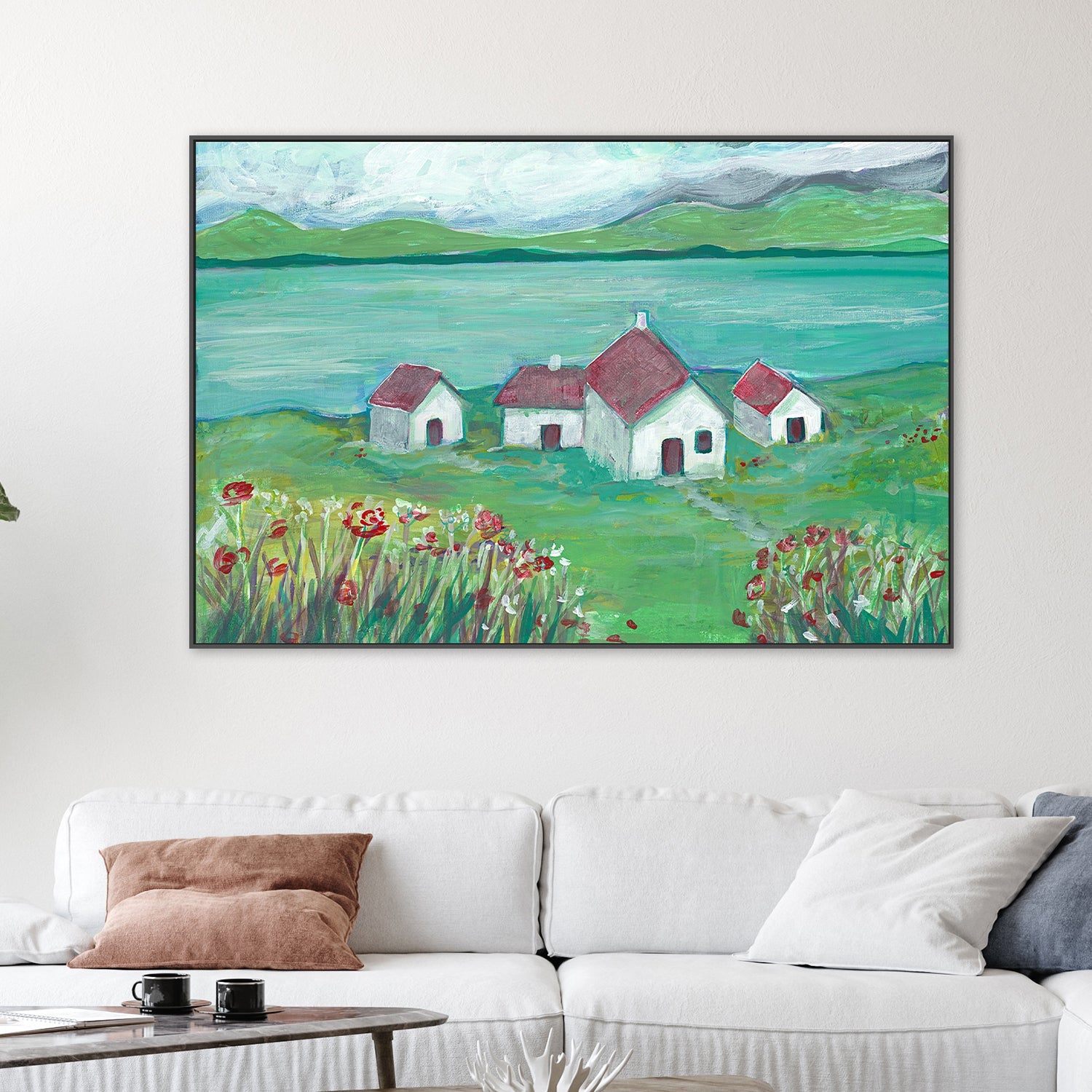 wall-art-print-canvas-poster-framed-Seaside Village, Style A , By CJ Swanson-2
