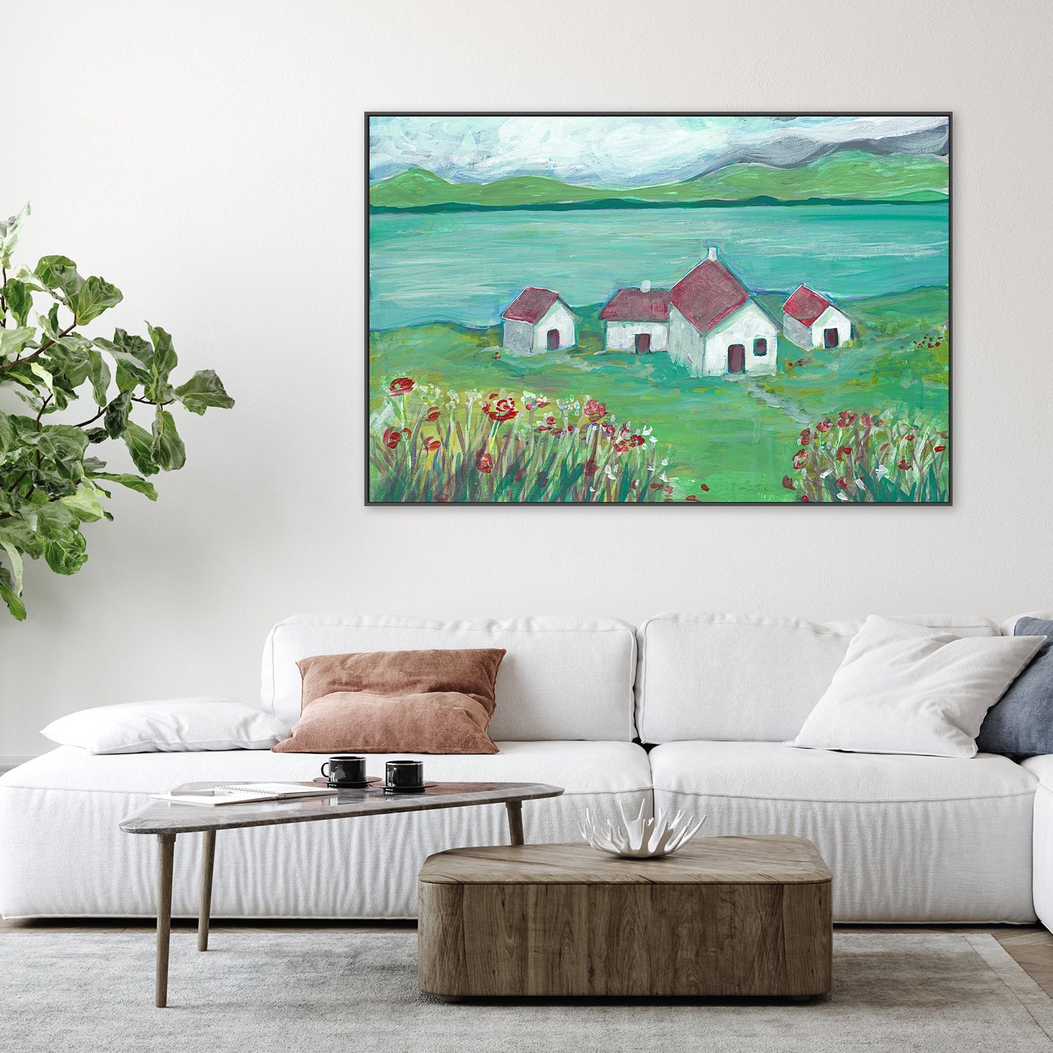 wall-art-print-canvas-poster-framed-Seaside Village, Style A , By CJ Swanson-7