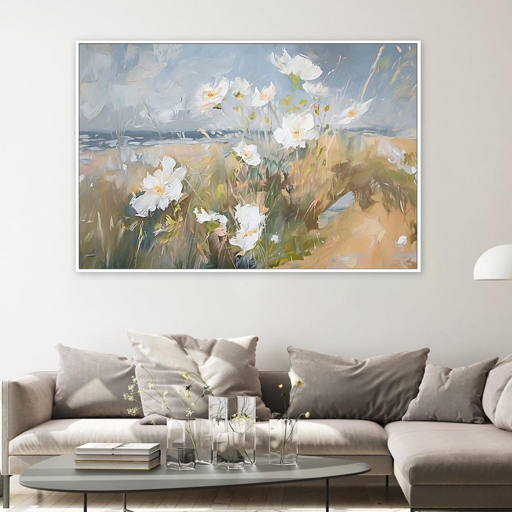 wall-art-print-canvas-poster-framed-Seaside Wildflowers , Style E, By Accent Art Studio , By Accent Art Studio-2