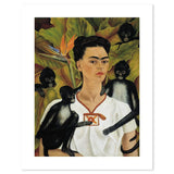 wall-art-print-canvas-poster-framed-Self Portrait With Monkeys, By Frida Kahlo-by-Gioia Wall Art-Gioia Wall Art