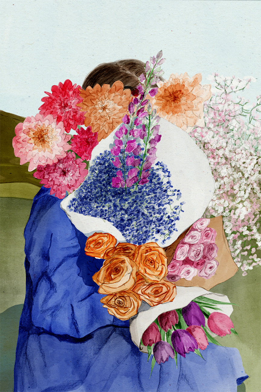 wall-art-print-canvas-poster-framed-Selfportrait , By Eva Halfers-1