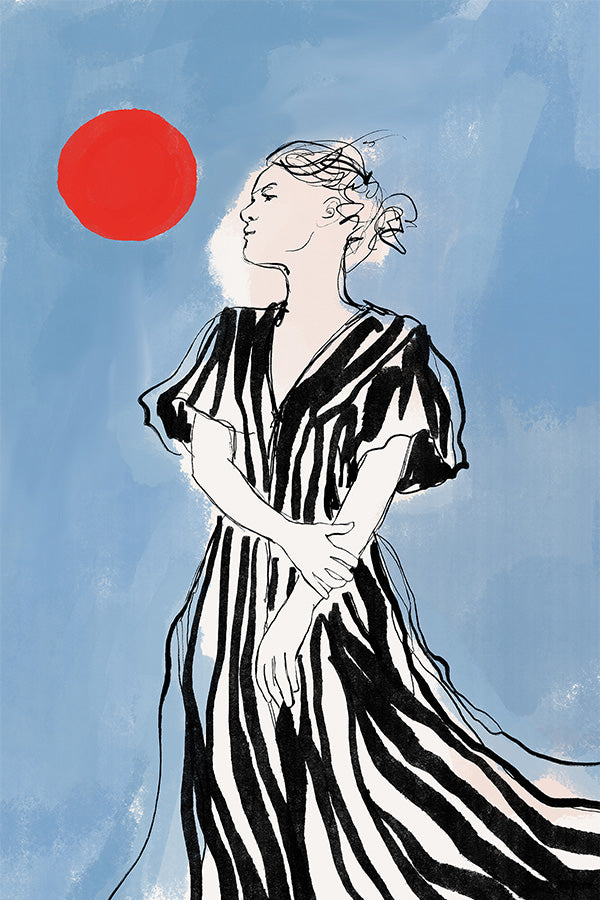 wall-art-print-canvas-poster-framed-Serene Stripes-1