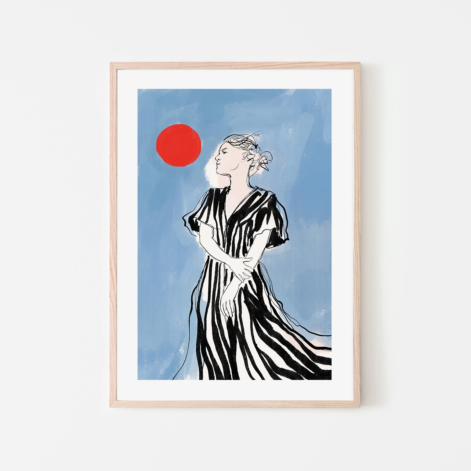 wall-art-print-canvas-poster-framed-Serene Stripes-6