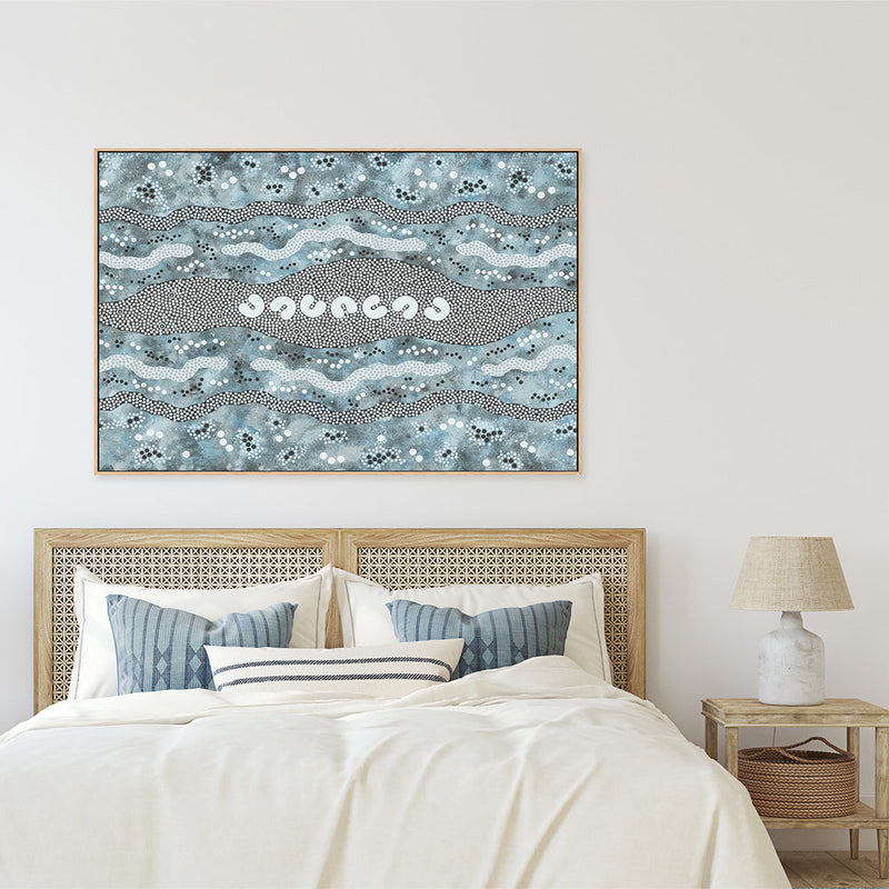 wall-art-print-canvas-poster-framed-Seven Sisters, Style B-by-Heath Tjangala Ramzan-Gioia Wall Art
