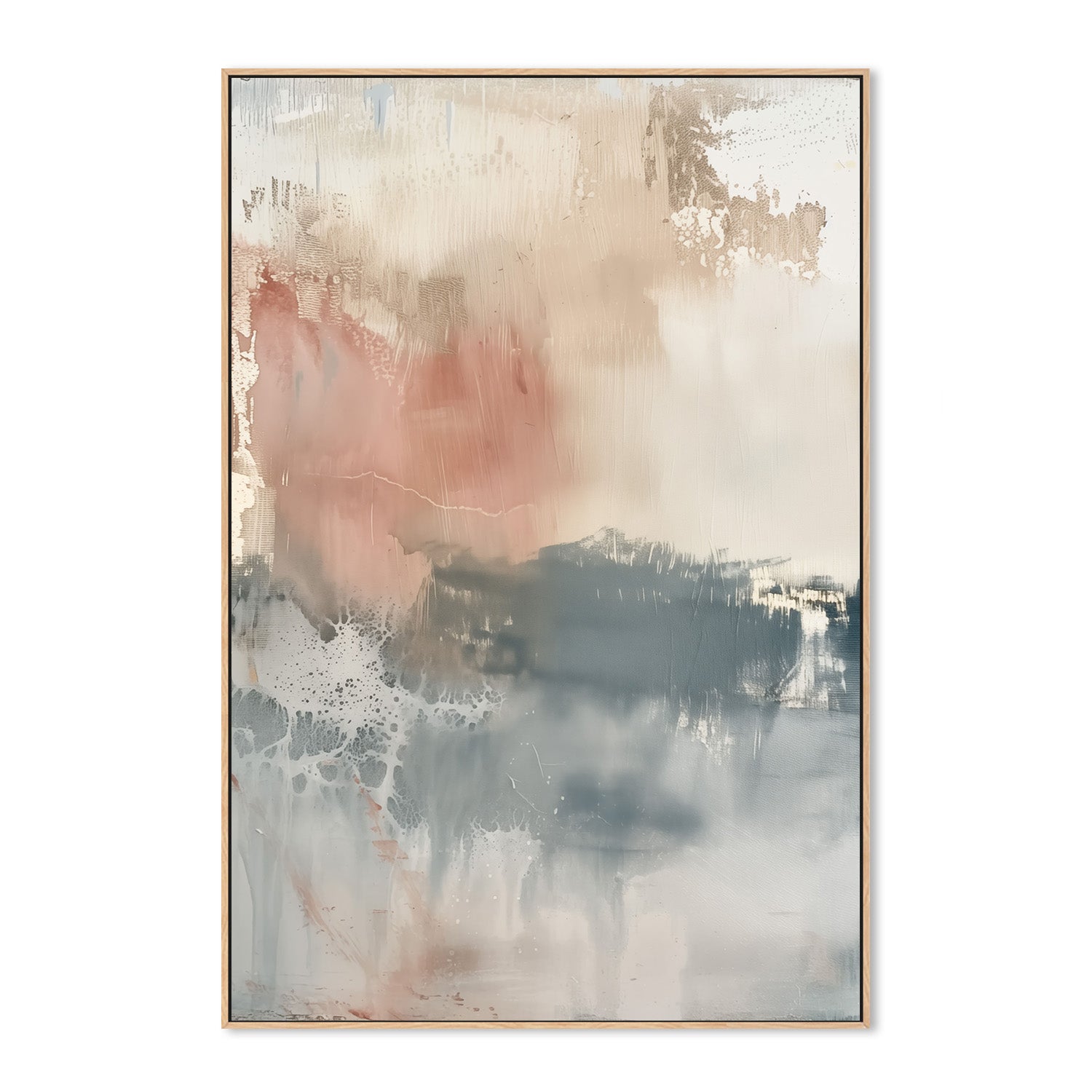 wall-art-print-canvas-poster-framed-Shabby Blue, Style A-4