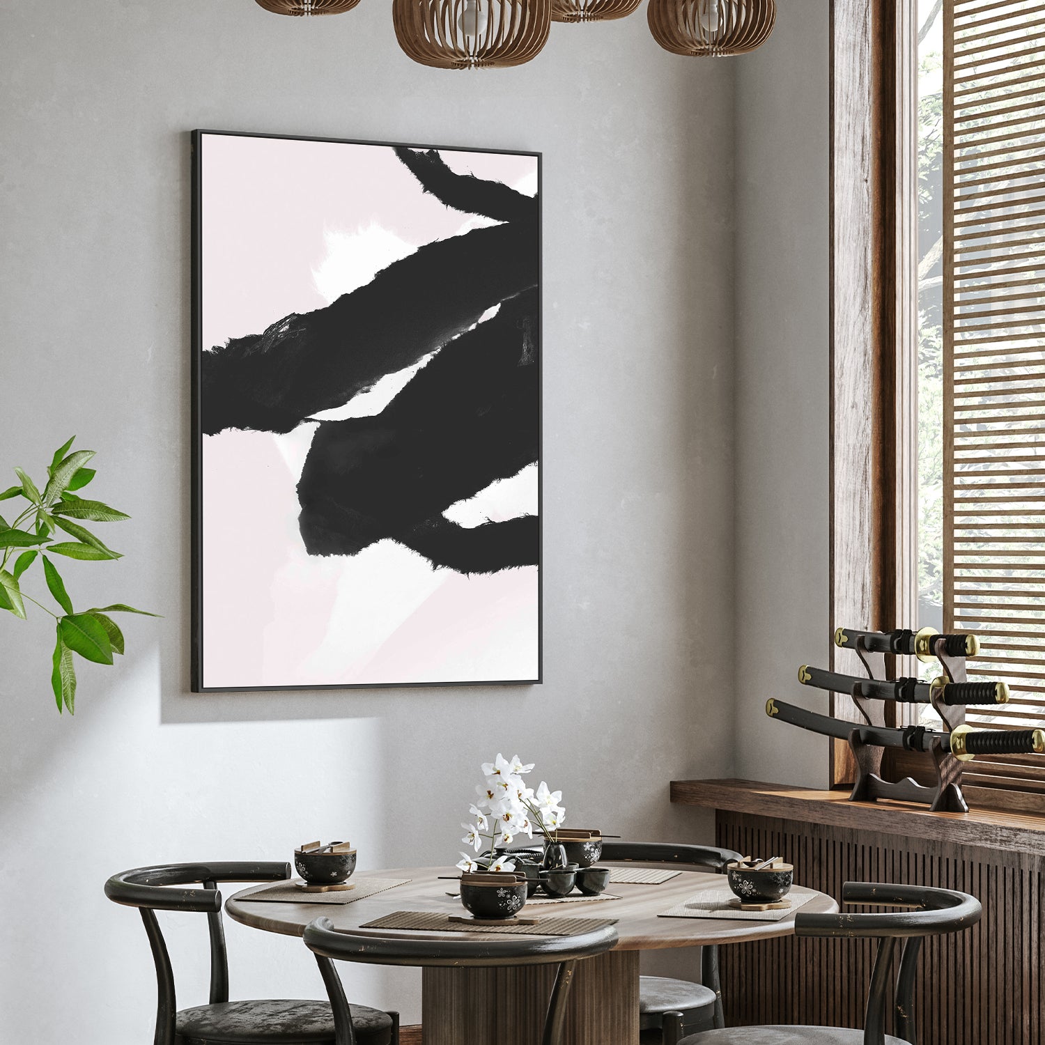 wall-art-print-canvas-poster-framed-Shadow Stroke, Style A-2