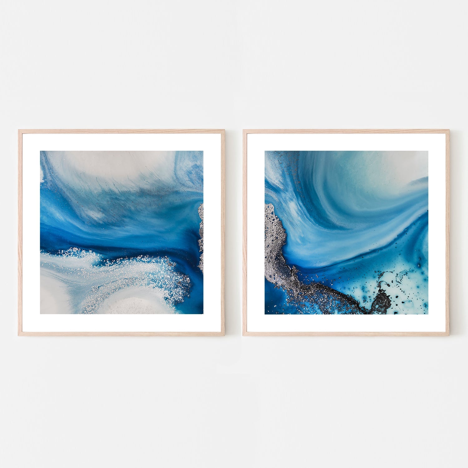 wall-art-print-canvas-poster-framed-Shallow Chanel Square, Style A, Shallow Seas Square, Style B, Set Of 2 , By Petra Meikle-6