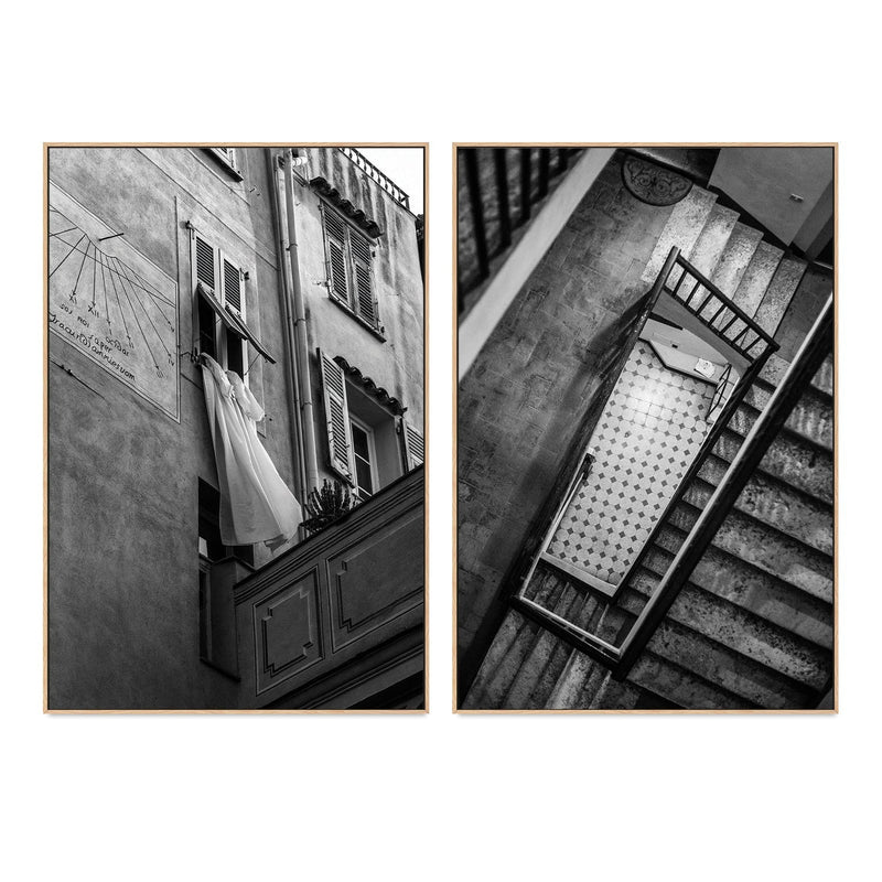 wall-art-print-canvas-poster-framed-Sheets and Staircase, Set Of 2-by-Jovani Demetrie-Gioia Wall Art