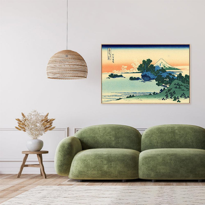 wall-art-print-canvas-poster-framed-Shichiri beach in Sagami province-by-Katsushika Hokusai-Gioia Wall Art