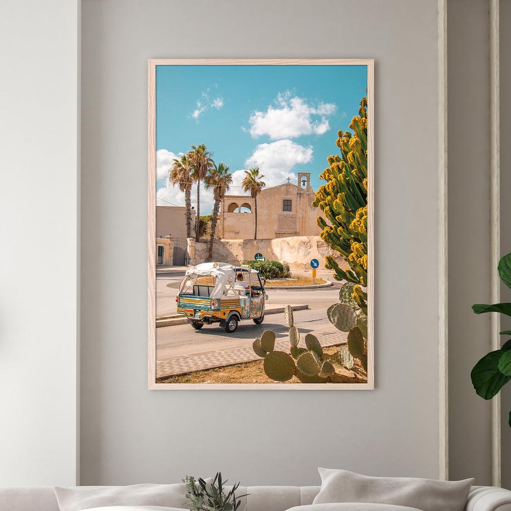 wall-art-print-canvas-poster-framed-Sicilian Ape Car Scene-7