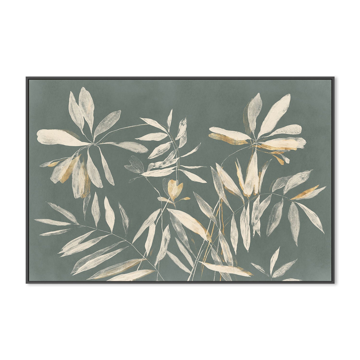 wall-art-print-canvas-poster-framed-Silhouette Leaves , By Aria K-3