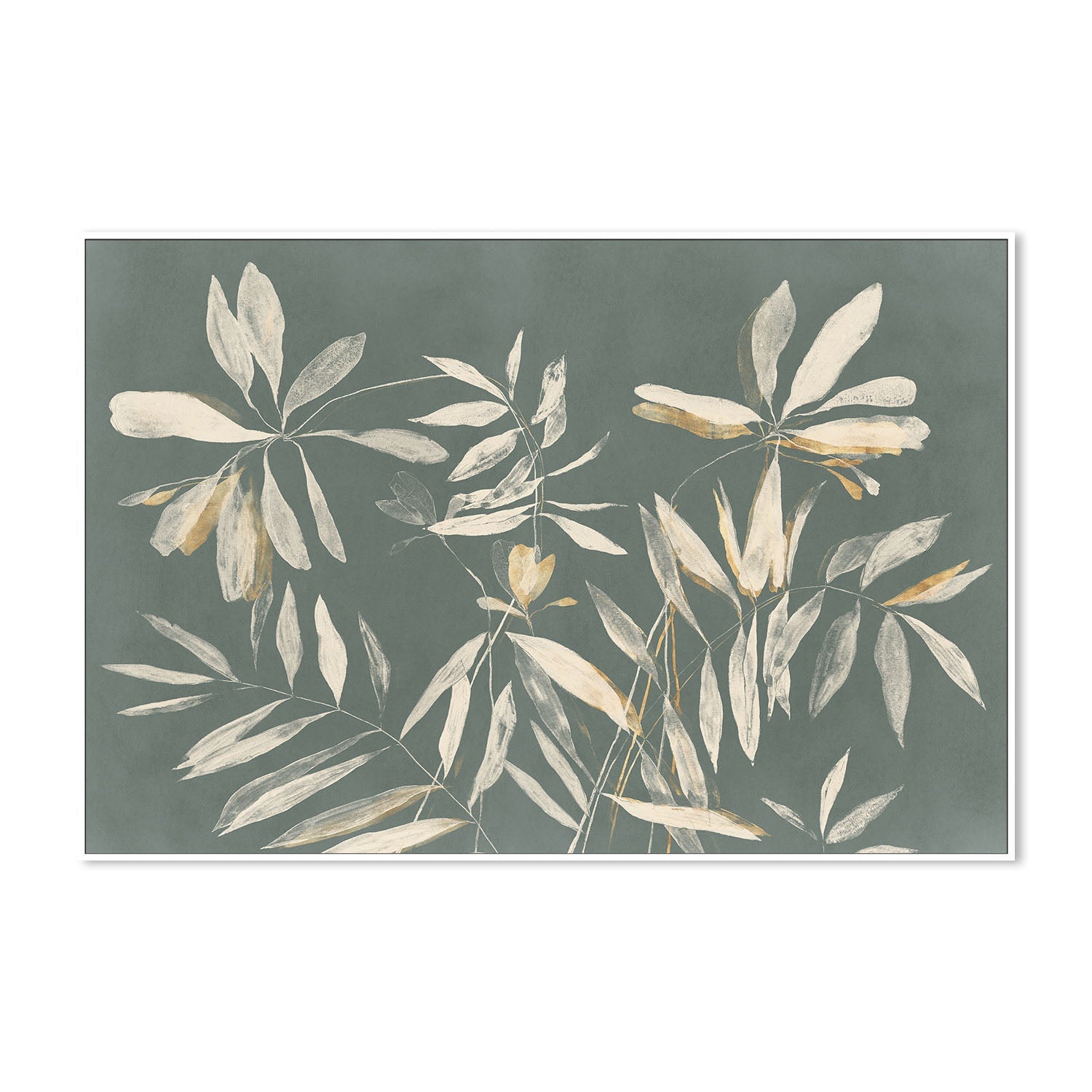 wall-art-print-canvas-poster-framed-Silhouette Leaves , By Aria K-5