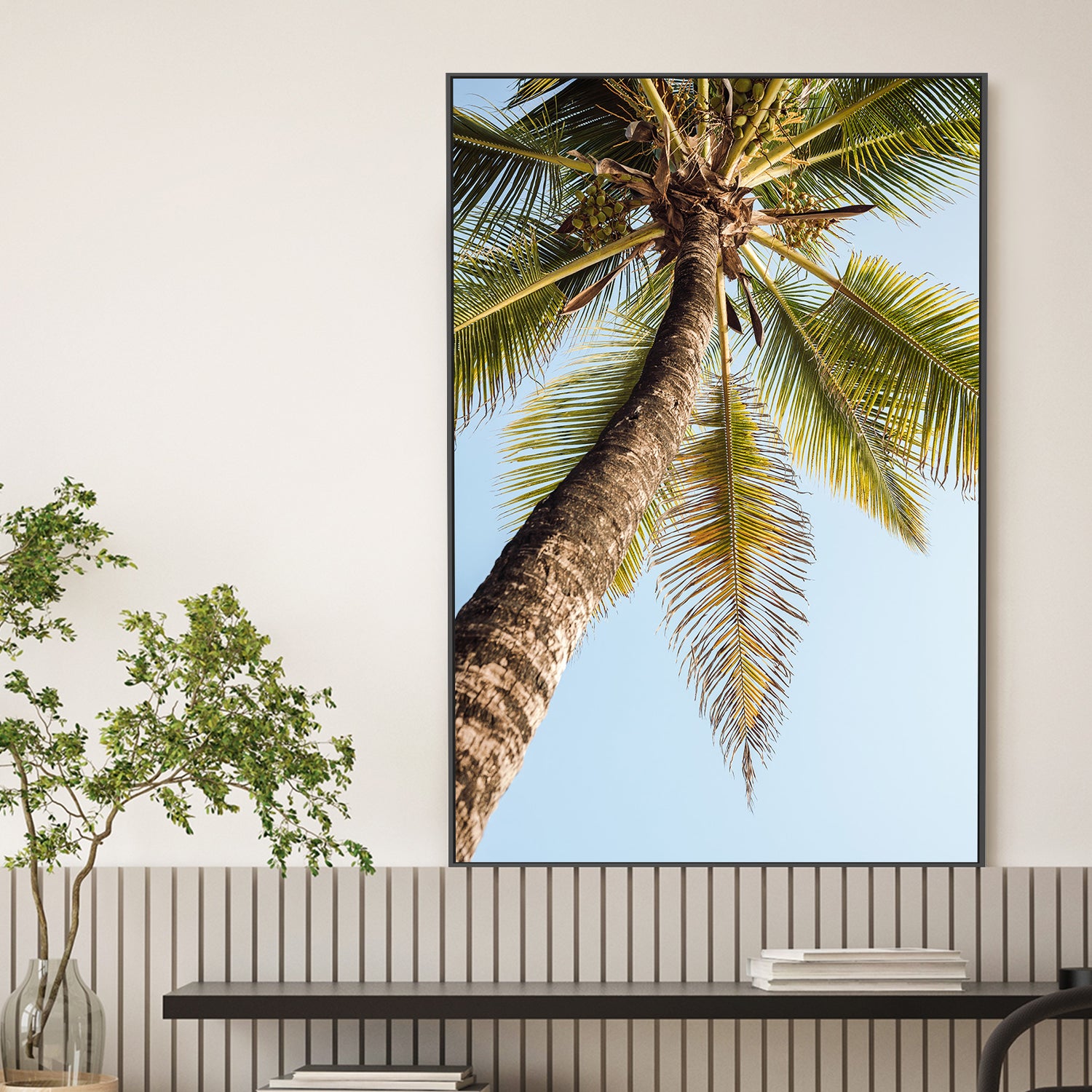 wall-art-print-canvas-poster-framed-Single Palm Tree-7