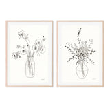 wall-art-print-canvas-poster-framed-Sketches of Spring, Style A & Style B, Set Of 2 , By Danhui Nai-GIOIA-WALL-ART